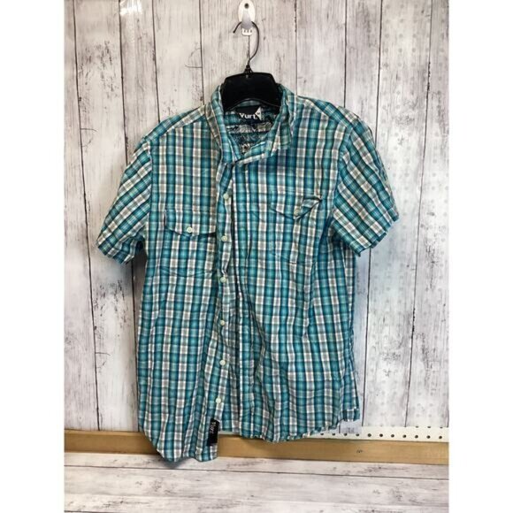 Goth y2k indie normcore gorpcore fisherman Vurt Men Shirt Size Medium Blue White - Picture 1 of 5